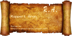 Ruppert Áron névjegykártya