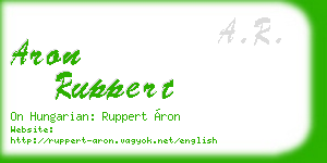 aron ruppert business card